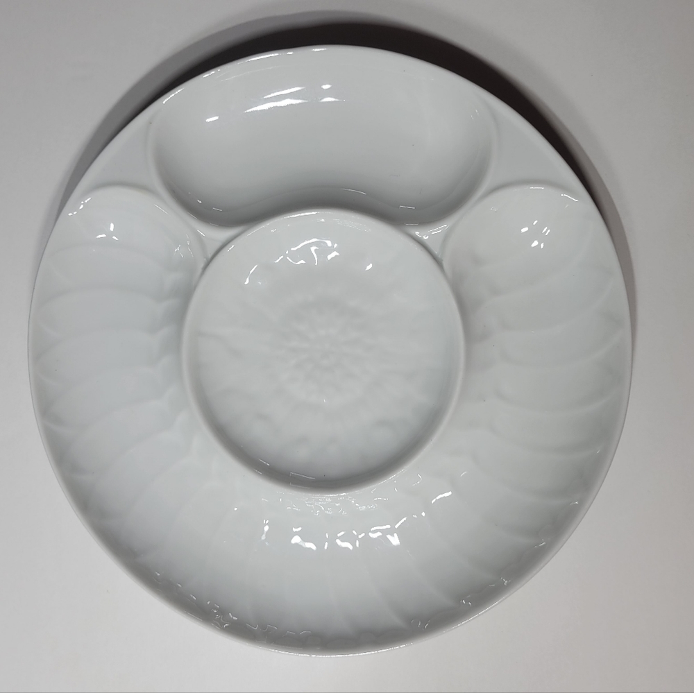 Artichoke Serving Platter Pillivuyt France Porcelain Embossed Artichoke Plate - Picture 2 of 8